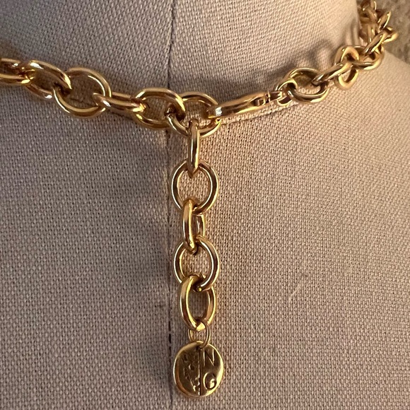 Navy and Gold Statement Necklace- Just Wow! - Picture 3 of 4